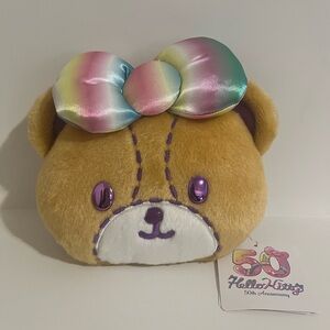 Hello Kitty 50th Anniversary Tiny Chum with Rainbow Bow Plush Purse/CardHolder